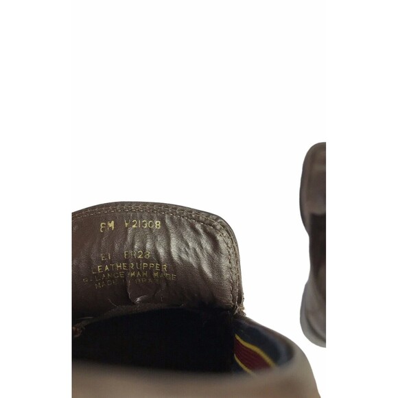 VTG 90s Y2K Tommy Hilfiger Brown Leather Chunky‎ Heel Womens Platform Shoe 8 - Picture 14 of 14